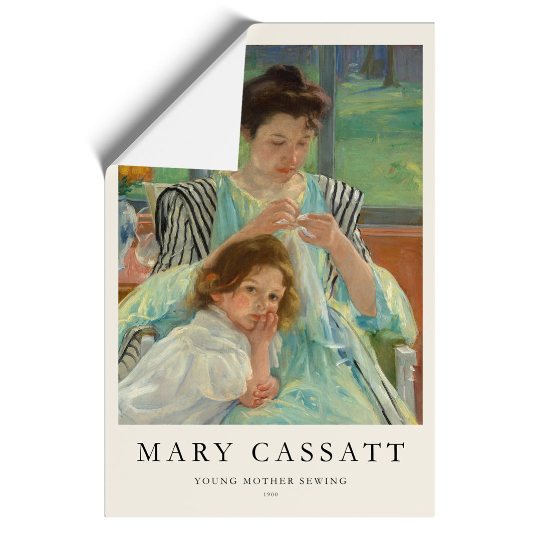 Young Mother Sewing Print by Mary Cassatt - Frameless Print