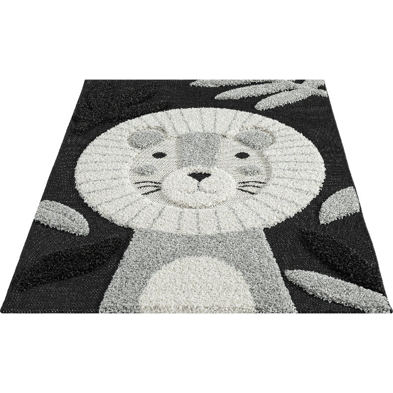 Power Loom White/Black Rug, Rectangle 160 x 230cm