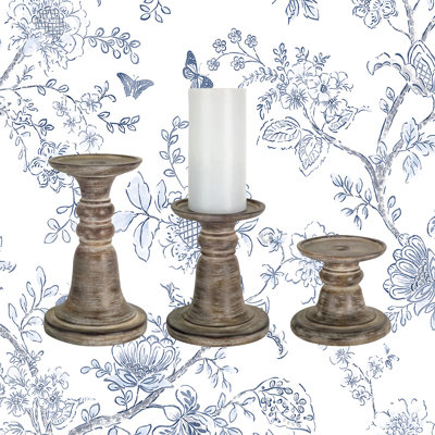 Ensemble de chandelles en résine 3 pièces