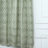 Soft Cozy Pure Linen White Sage Green Handmade Block Print Summer or Spring, Kitchen Window Pinch Pleated Hook Curtain Farmhouse Floral Pattern, Superstar-2025771874