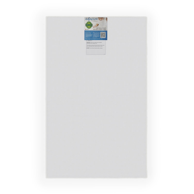 White 3" Foam Water Resistant Compact Crib Mattress