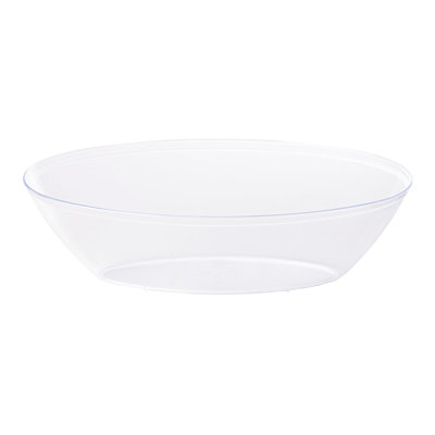 Bols de service ovales transparents en plastique (2 pte)