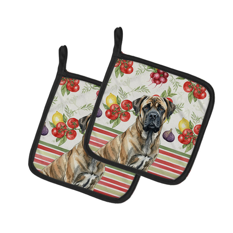 Paire de porte-casseroles Brindle Mastiff