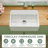 27" L x 18" W Fireclay Apron Front Farmhouse Sink for Kitchen & Laundry, Single Bowl White Farm Sink, Included 2 Custom Accessories