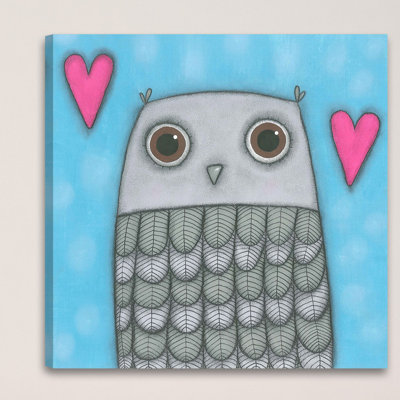 'Owl' Print on Wrapped Canvas