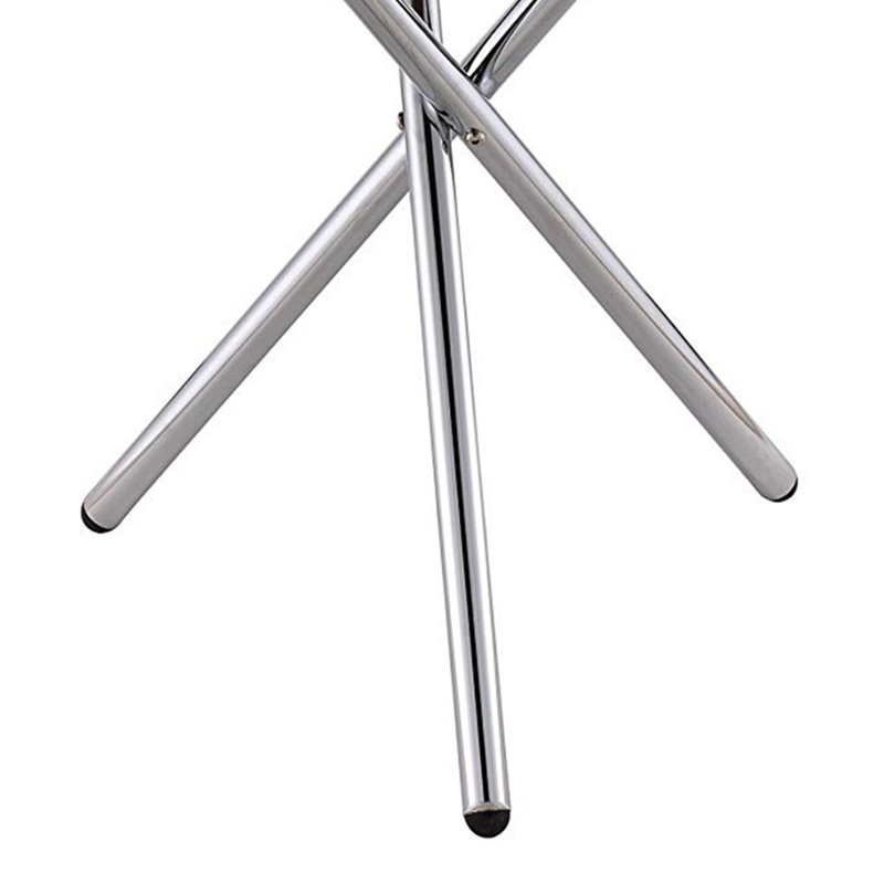 Compton Martin Glass Top End Table, Glass, Silver