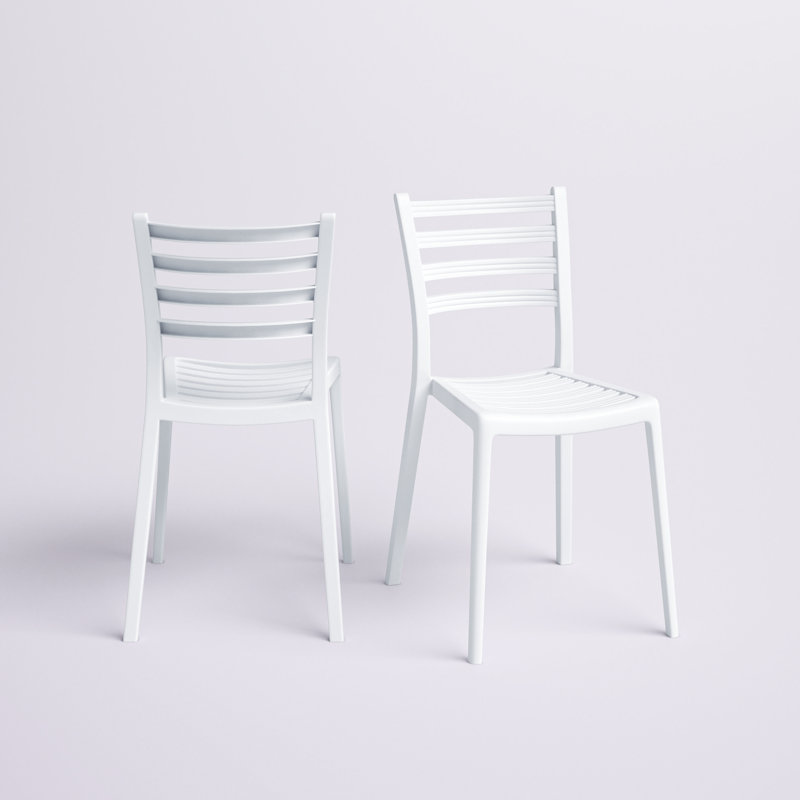 17.52'' H Stacking Side Chair, White, 2