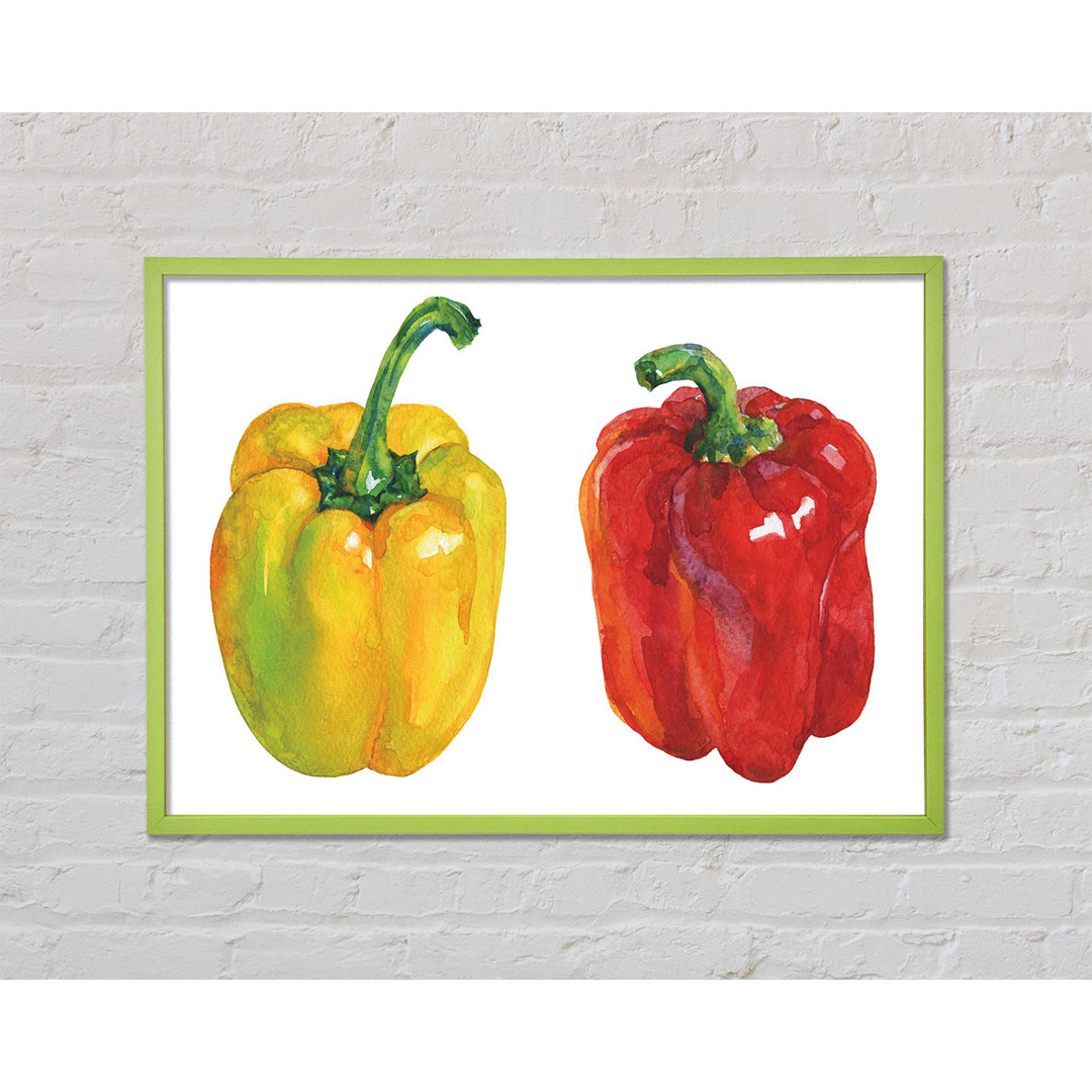 Youngstown Yellow And Red Pepper - Einzelner Bilderrahmen Kunstdrucke