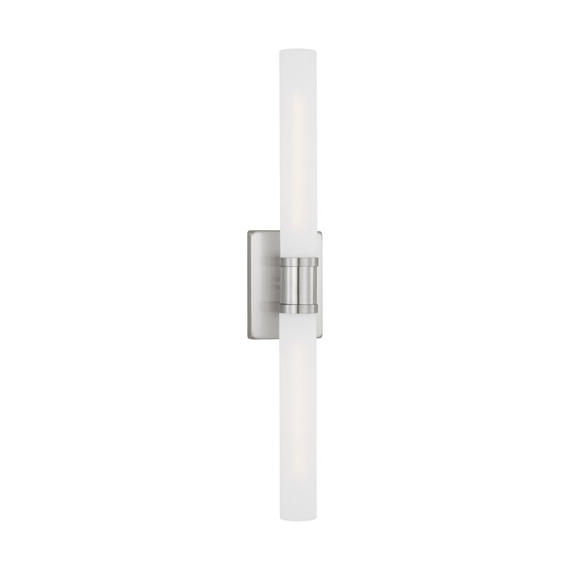 Medium Two Light Wall / Bath, Brushed Nickel, 60 W, 30" H x 5" W x 3.63" D