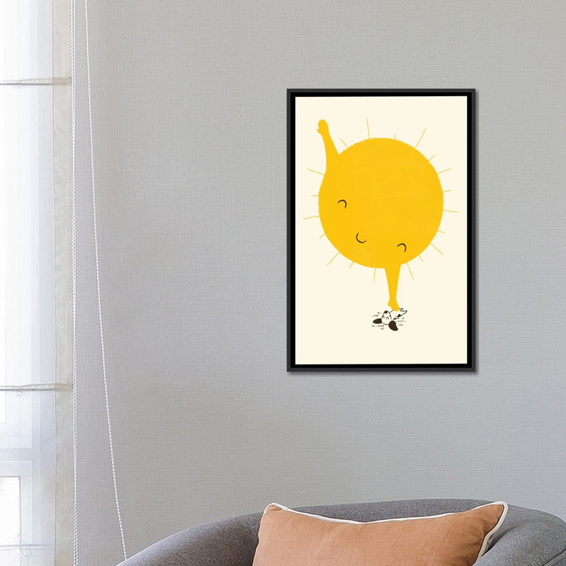 «Belly Rub», impression sur toile, H 26 po x l 18 po x P 1,5 po, Toile avec cadre noir, Pas de tapis