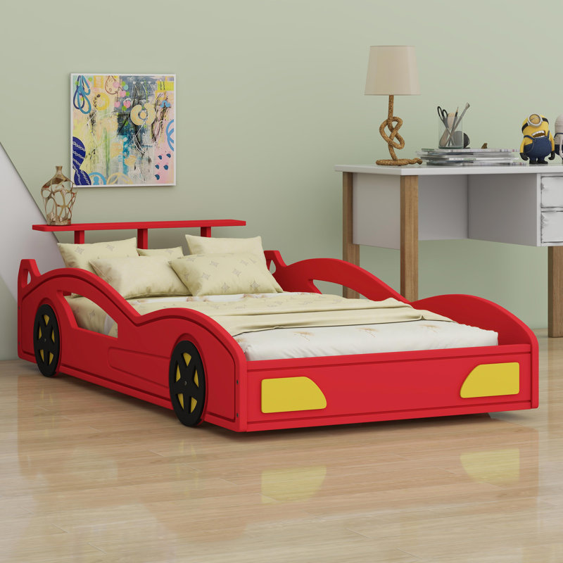 Wooden Race Car Bed, Red