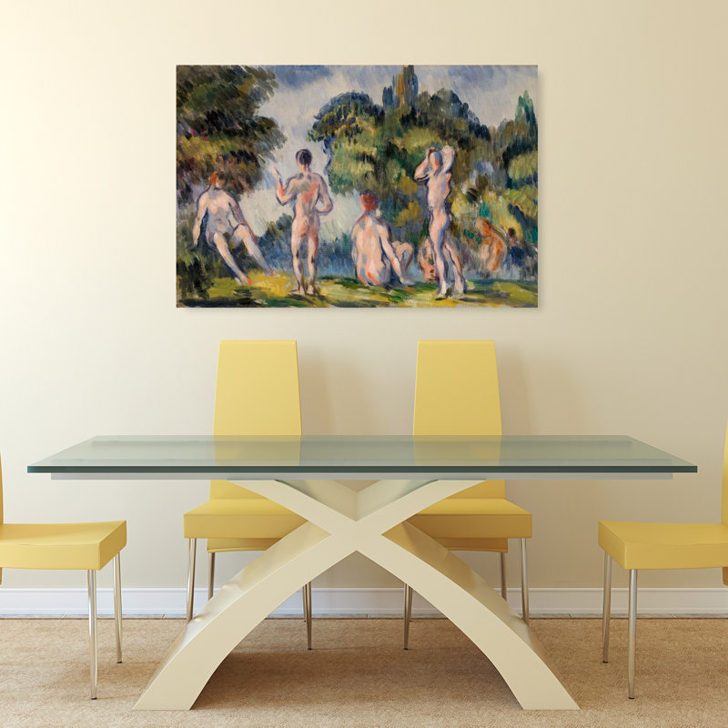 Baigneuses, 1890-1894, paysage abstrait contemporain, estampe murale d'été, H 32 po x l 48 po