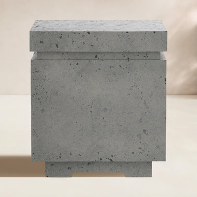 Eric 21.5" H x 20" W Concrete Propane Outdoor Fire Pit Table