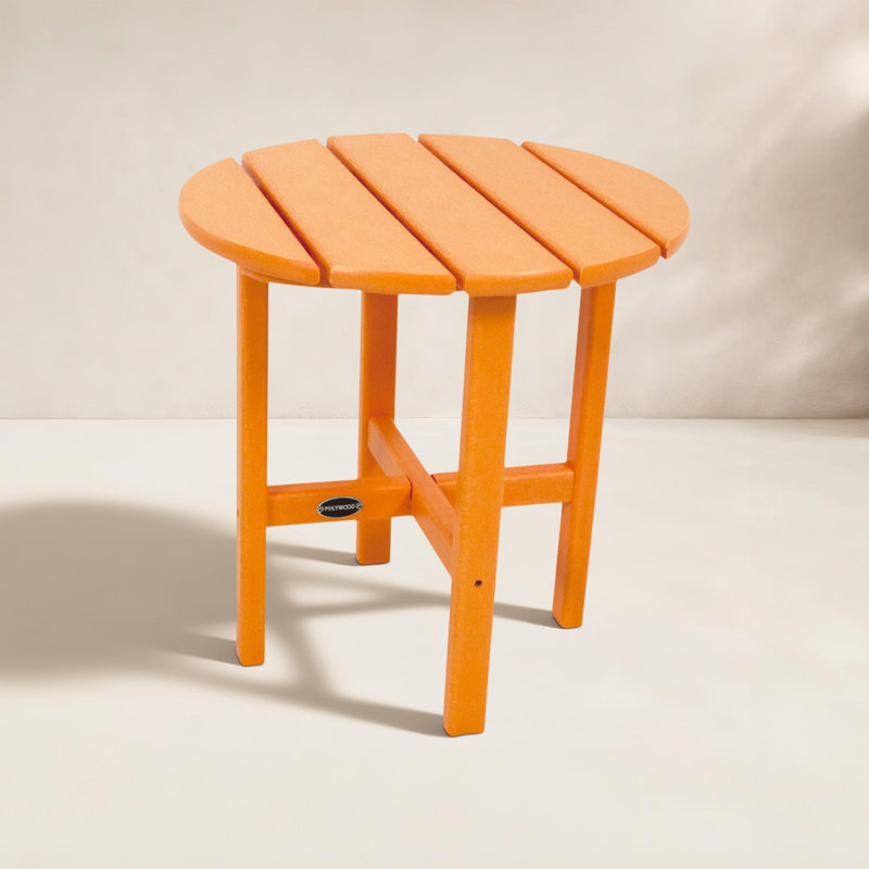 Table d'appoint ronde 18 po POLYWOOD, Orange