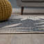 Tapis intérieur / extérieur bleu / gris / ivoire à motif floral Dowd-788062019