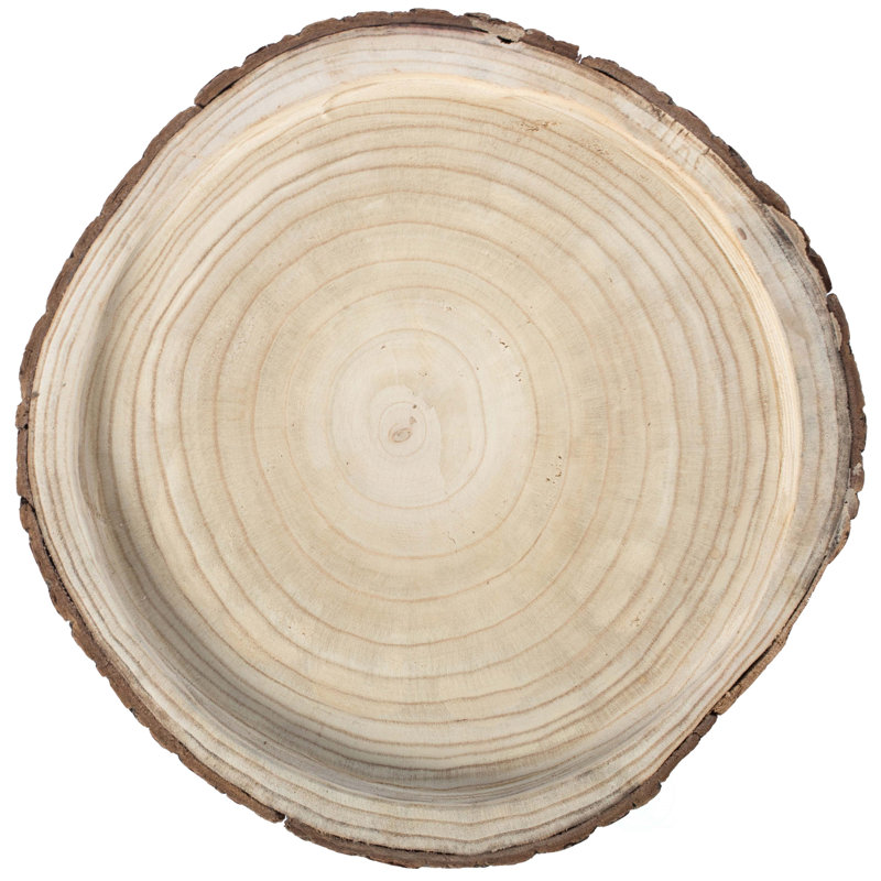 Millwood Pines Paull Wood Tray, 2.25" H x 16" W x 16" D