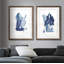 «Indigo Collide I» par Melissa Wang - ensemble de 2 peintures encadrées-1954810413-1901002190-1954810409