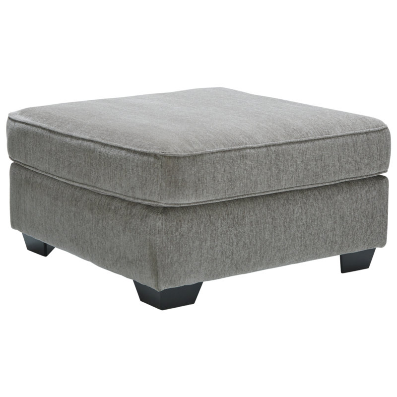 New Britain Slate Oversized Accent Ottoman, Alloy