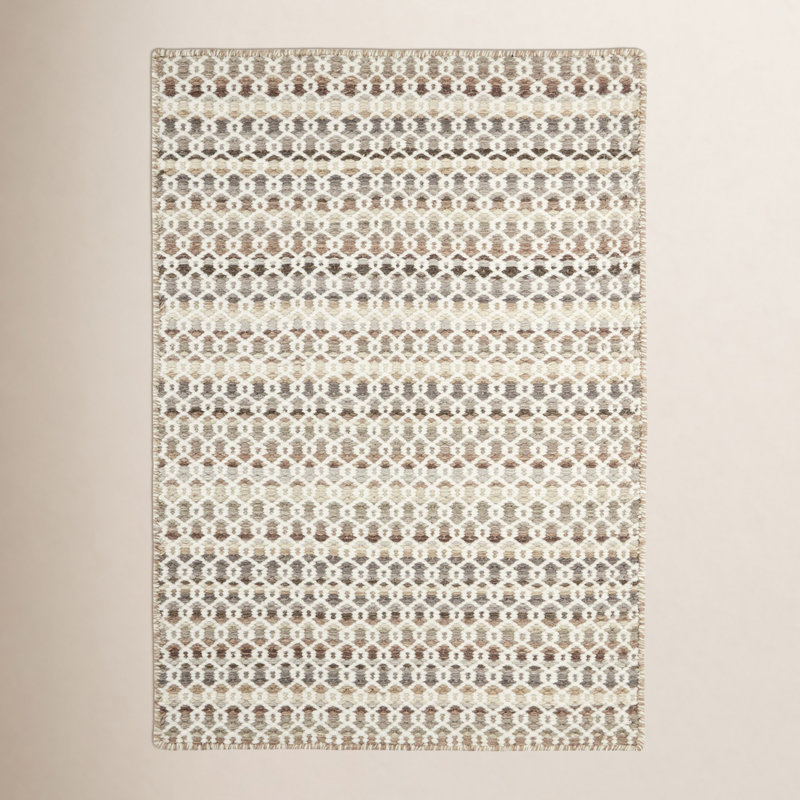 Poppy Natural Handwoven Wool Rug, Rectangle 3' x 5'