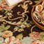 Nappe de table basse antidérapante en chenille à motif floral vintage avec bordure en dentelle, Fleury Glory Mocha Brown, 60,2 cm x 160 cm-425396838-425396839