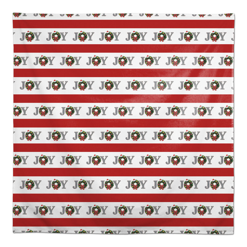 Joy Wreath Stripes Tablecloth