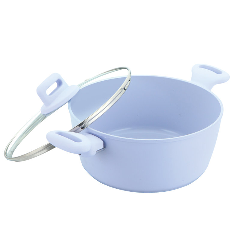 ZOYA 8 - Piece Non-Stick Aluminum Cookware Set, Purple