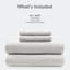 Drap-housse gris toutes saisons en mélange de coton durable, tricoté à 50%, lavable à la machine, 1 drap plat, 2 taies d'oreiller ajustées, convient à un matelas de 16 po, taille de literie de longue durée confortable, literie lavable, jusqu'à-119106319-119106320