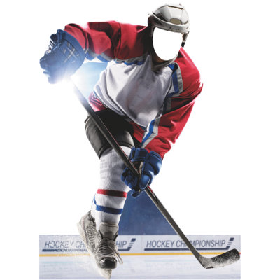 SS11238 Ice Hockey Player Stand In Cardboard Cutout Standee Standup