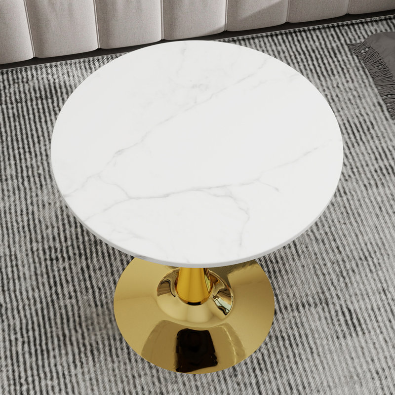 Table basse dorée 27,6 pouces