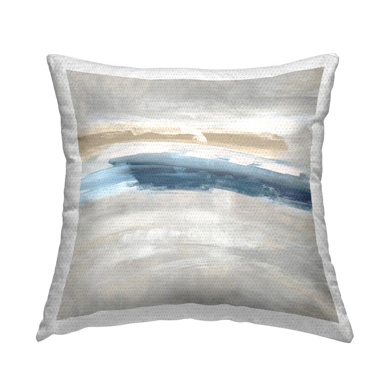 Coussin d'extérieur imprimé bleu avec composition abstraite par Jake Messina