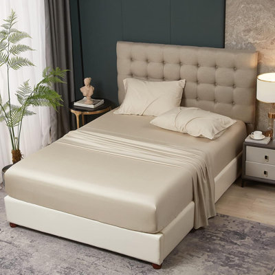 400 Thread Count Cooling Rayon from Bamboo Sateen Sheet Set with Extra Deep Pocket