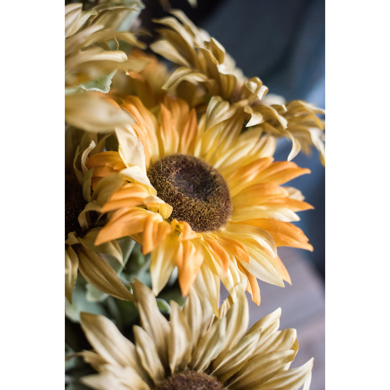 Tige de tournesol artificielle, Blanc
