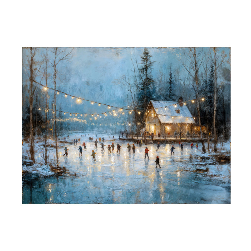 Art mural sur toile tendue - Imagine It Images «Ice Skating 4», décoration murale pour le salon, la chambre à coucher ou le bureau - 14 x 19