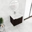 Modern Bathroom Sink With 24 Inch Resin Basin, Door Feature Vanity, Material Build, Contemporary