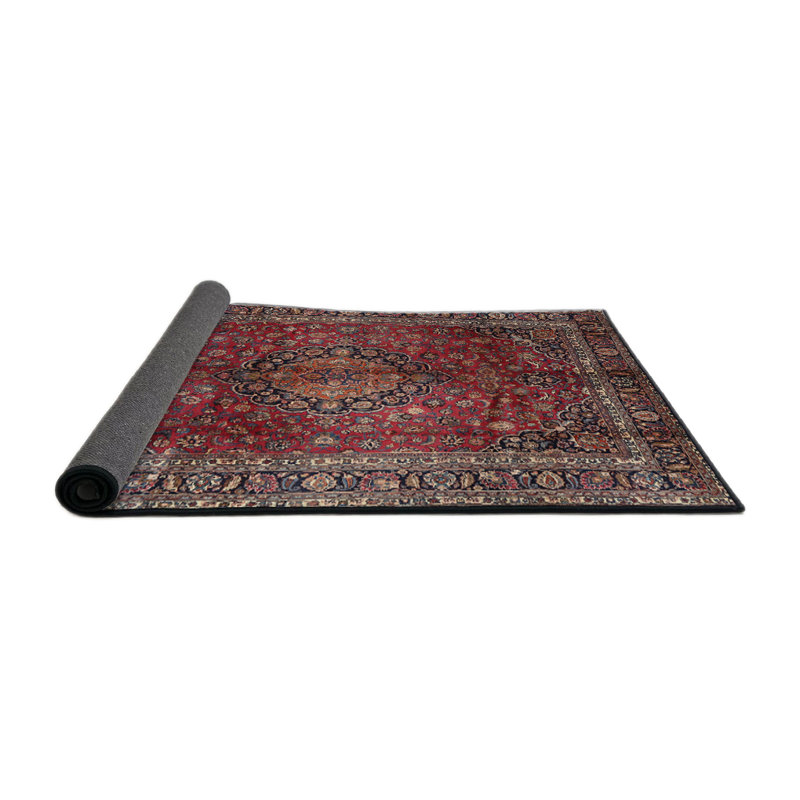 Tapis décoratif rouge à motif oriental kaydence, Carré 8 pi