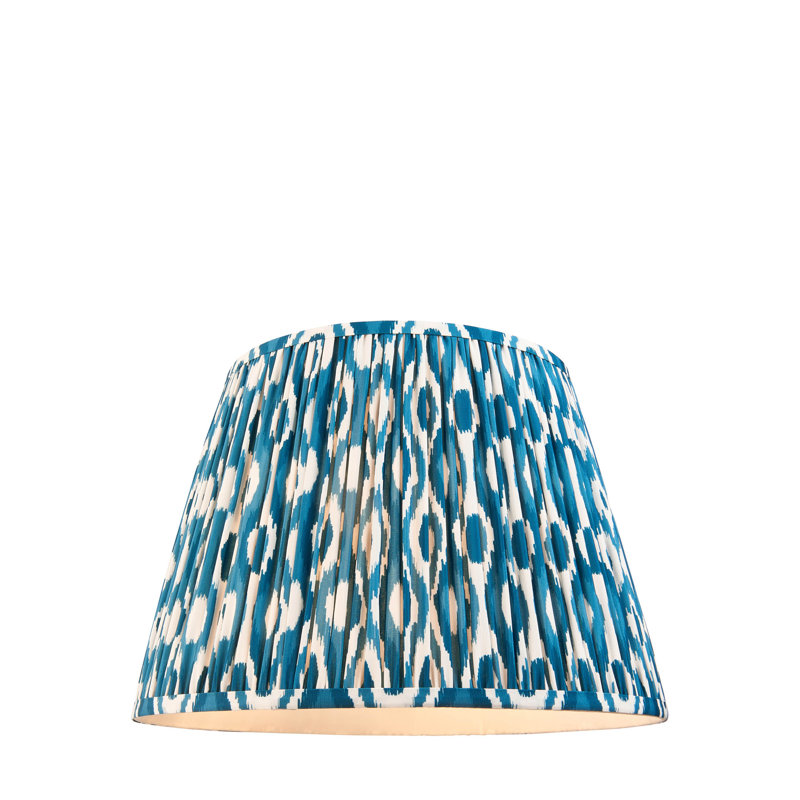 Ikat Lamp Shade, Blue, 27.5cm H x 28cm W x 40cm D