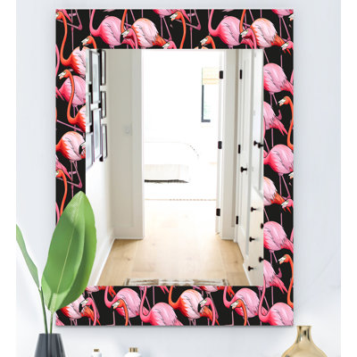 Miroir mural 3 éclectique flamant rose