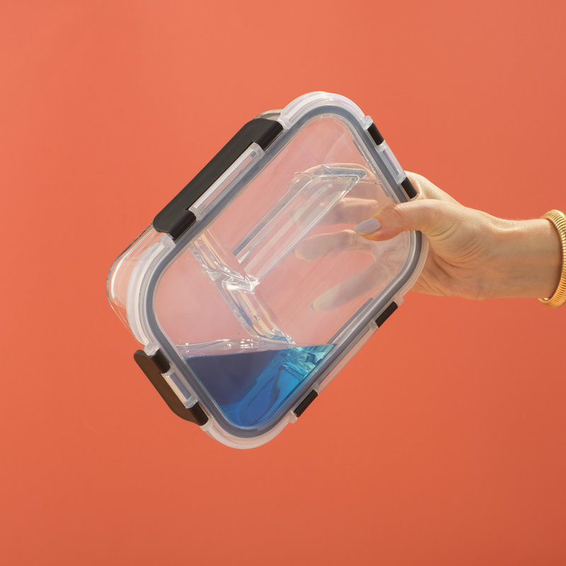 Contenant alimentaire en verre 3 pièces JoyJolt, Noir