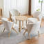 Table de bout ronde 24 po, canapé de style Mid-Century moderne en bois massif avec pieds en forme de V, petite table basse pour petit salon, table de chevet pour chambre à coucher