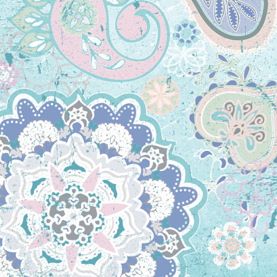Paisley Faire VI by Leslie Mark - Wrapped Canvas Painting