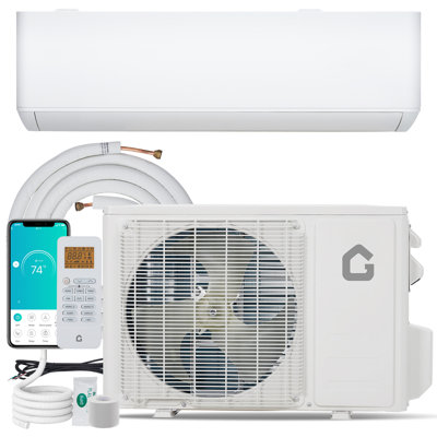 9000BTU Mini Split Air Conditioner& Heater, 24 SEER2 115V Wall-Mounted Ductless AC Unit Cools Rooms Up to 450 Sq. Ft, Energy Efficient Inverter AC with Heat Pump