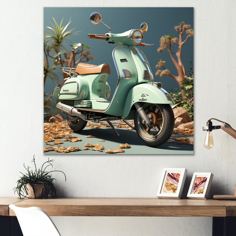 Scooter rétro rétro I, Toile tendue, H 30 po x l 30 po x P 1 po