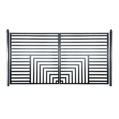 Steel Dual Swing Driveway Gate - Florence Style