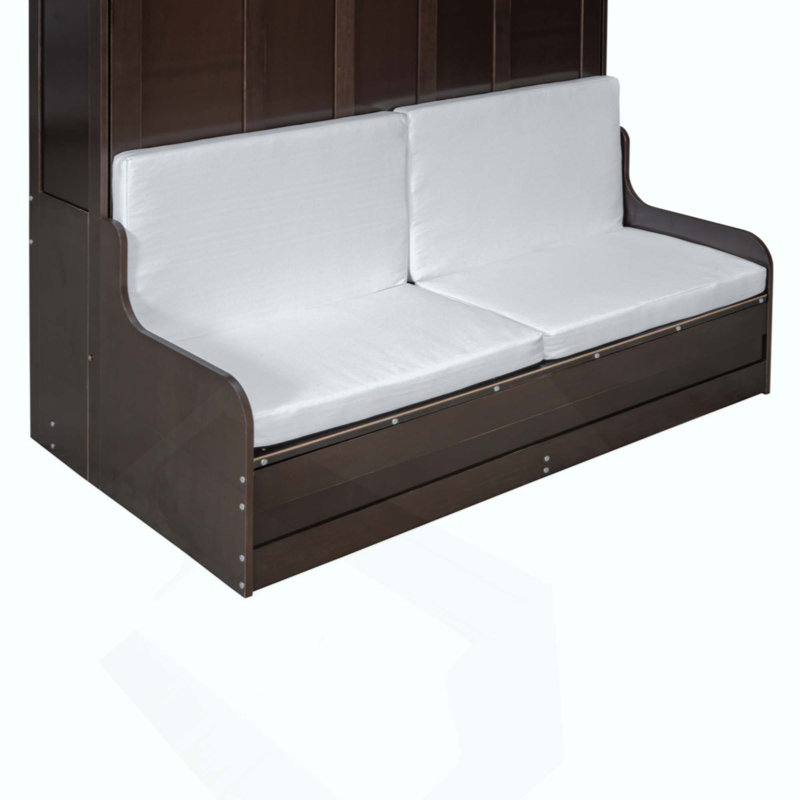 Lit escamotable Murphy avec coussin, conception peu encombrante pour les pièces polyvalentes et les petits appartements