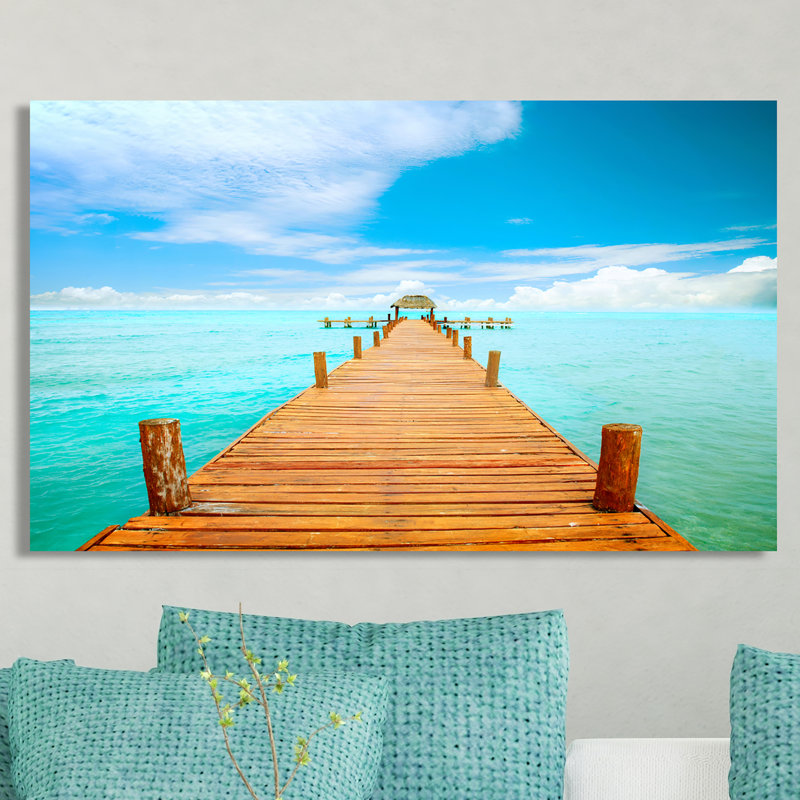 « jeté on isla mujeres, mexique », reproduction de photo sur toile tendue, H 24 po x l 40 po x P 1 po