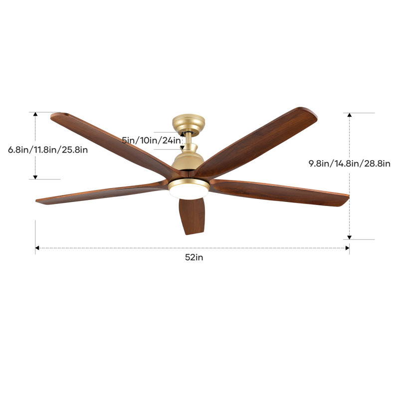 Ceiling Fan With Remote Control, 52"