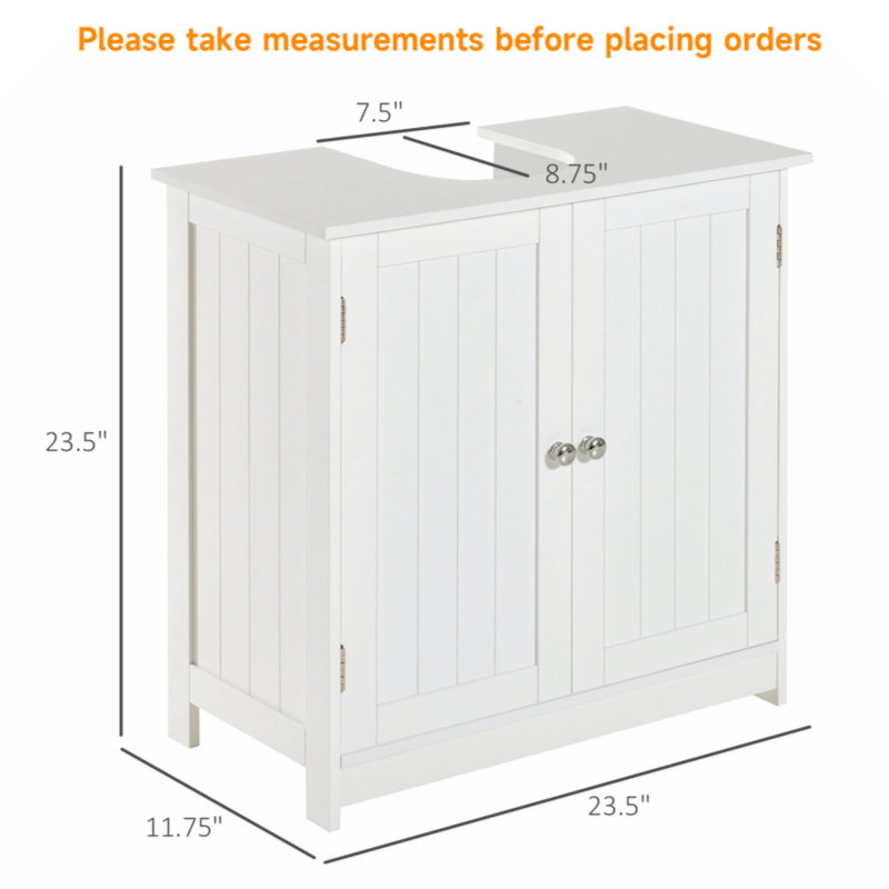Meuble-lavabo sur pied 24 po - Blanc
