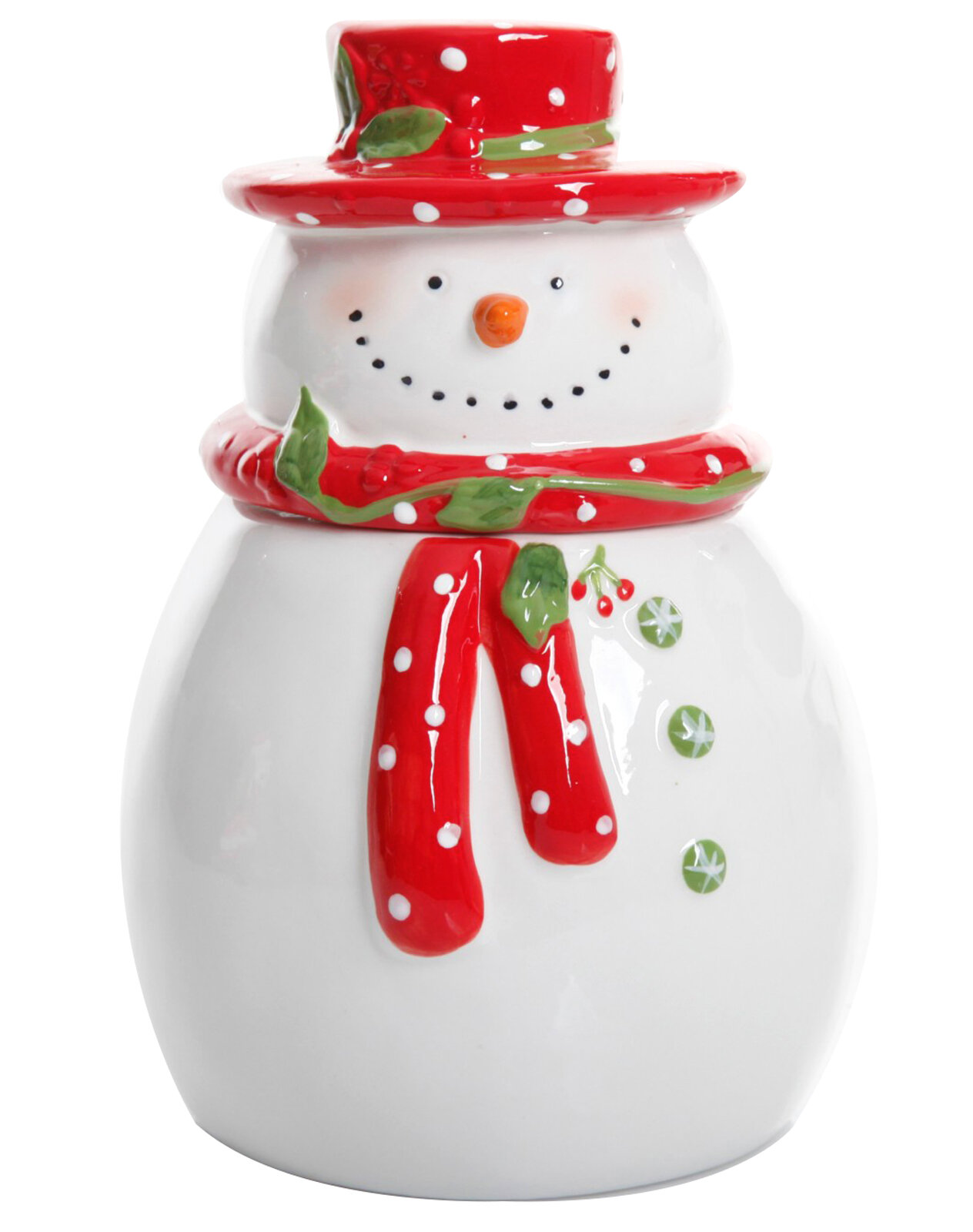 Holiday Time Snowman Large Cookie Jar 