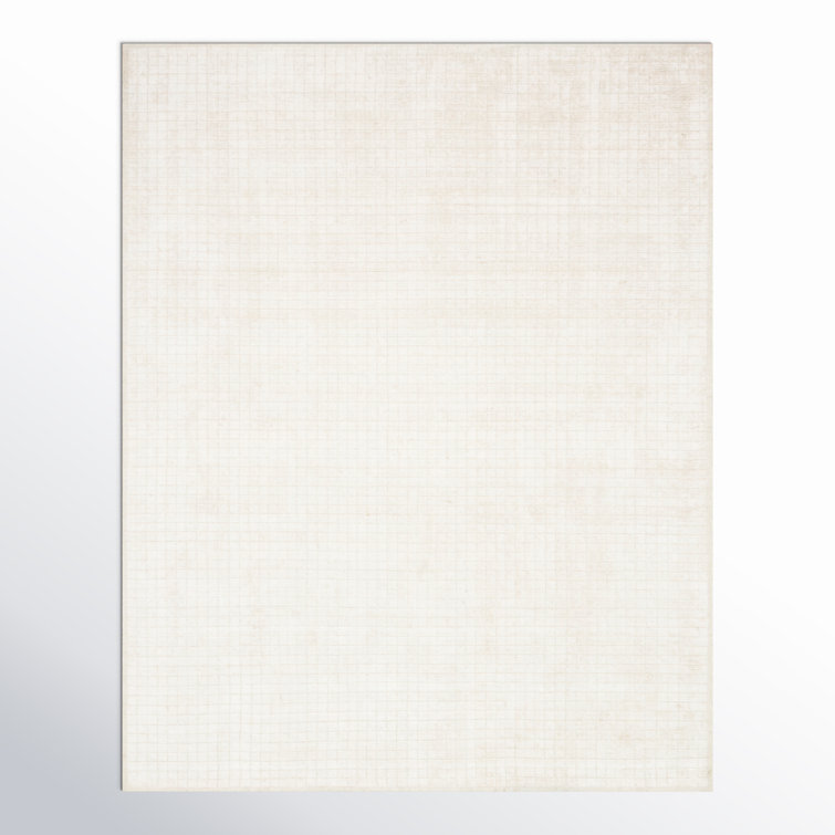 Shenade Geometric Handmade Ivory Area Rug
