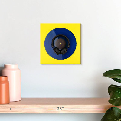 Abarca Headphones On Vinyl Record